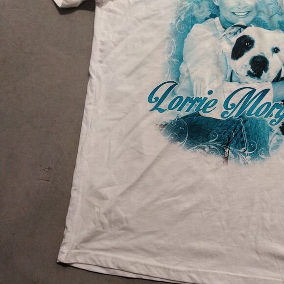Lorrie Morgan White Cotton T Shirt Size Small Signed Next Level - Picture 4 of 12
